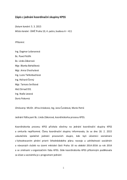 Zápis z jednání koordinační skupiny ze dne 5. 3. 2015