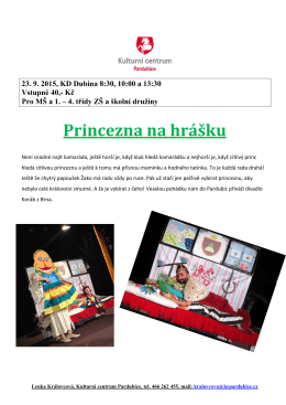 Princezna na hrášku - Kulturní centrum Pardubice
