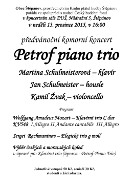 Petrof piano trio