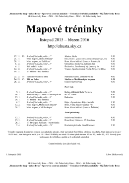 Mapové tréninky - SK Žabovřesky Brno