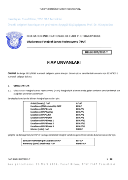 fıap unvanları başvuru kuralları (belge 007/2015t)