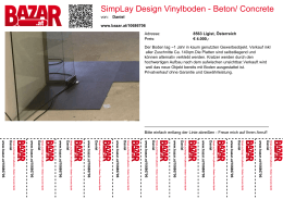 SimpLay Design Vinylboden - Beton/ Concrete Optik