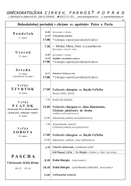 12 / 2016 - Gréckokatolícka cirkev, farnosť Poprad