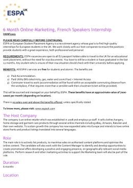 6 Month Online Marketing, French Speakers Internship