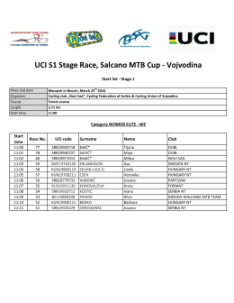 UCI S1 Stage Race, Salcano MTB Cup