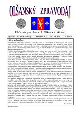 Olšanský zpravodaj 4-2015 [pdf - 844,1 kb]