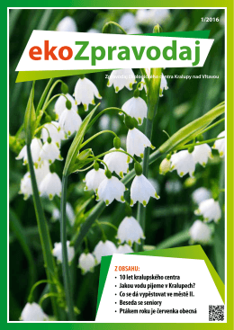 EkoZpravodaj 1/2016 - Ekologické centrum Kralupy