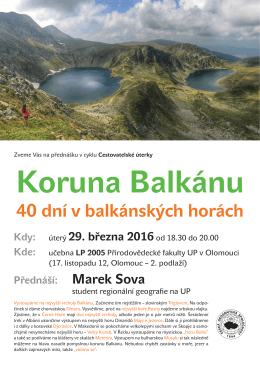 40 dní v balkánských horách
