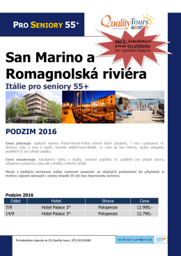 San Marino a Romagnolská riviéra