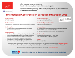 International Conference on European Integration 2016