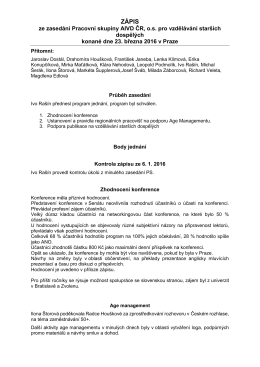 zápis - Asociace institucí vzdělávání dospělých ČR, os