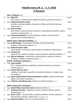 Polední menu ve formátu PDF - Restaurace U Kocoura Ostrava