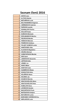 Seznam členů 2016