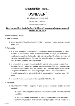 usnesení - MČ Praha 7