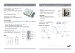 Napájení + Napájení - Výstupní napětí pro LED + Výstupní napětí