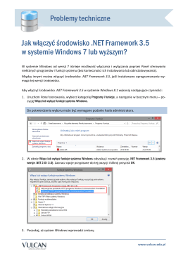 Jak włączyć środowisko .NET Framework 3.5 w systemie