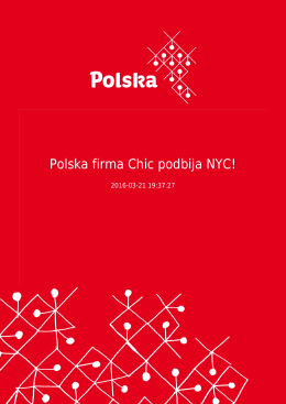 Polska firma Chic podbija NYC!