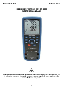 miernik impedancji cem dt-9935 instrukcja obsługi