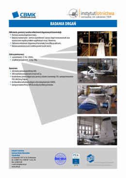 Badania drgań - CBMK — Centrum Badań Materiałów i Konstrukcji