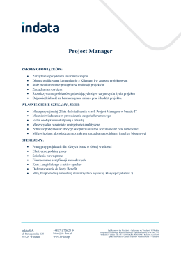 Project Manager - INDATA Software SA