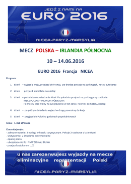 euro nicea - Zapraszamy na EURO 2016 do Francji