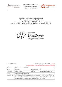 Zpráva za obodbí 2014 - MacGyver