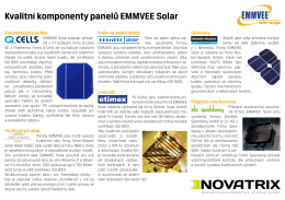 Kvalitní komponenty panelů EMMVEE Solar Fotovoltaické buňky