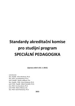 Standardy pro speciální pedagogiku