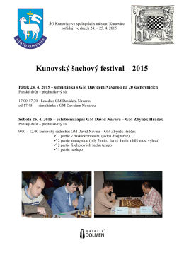 Kunovský šachový festival – 2015