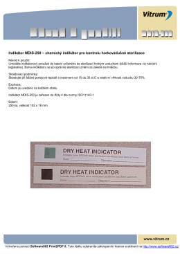 Indikátor MDIS-250 – chemický indikátor pro kontrolu horkovzdušné