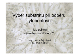 Výběr substrátu při odběru fytobentosu