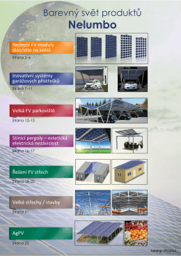 Solární pergoly a garáže 2015