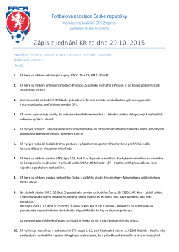 Zápis z jednání KR ze dne 29.10. 2015