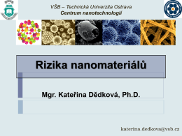 Rizika nanomateriálů