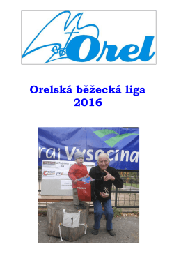 Orelská běžecká liga 2016 leták