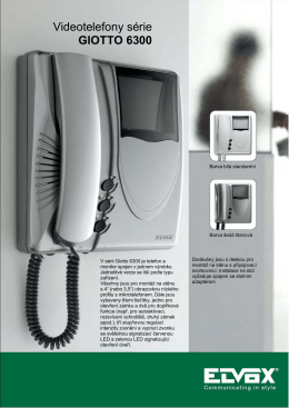 Videotelefony série GIOTTO 6300