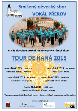 Koncerty Tour de Haná se konaly za finančního přispění