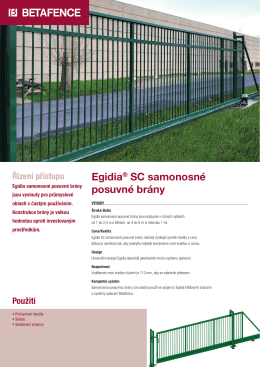 Egidia® SC samonosné posuvné brány