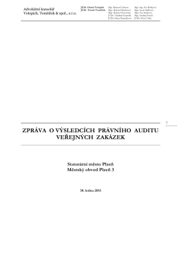 výstupní zpráva (právní audit veřejných zakázek)