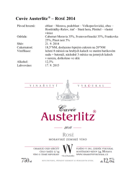 Cuvée Austerlitz® – ROSÉ 2014