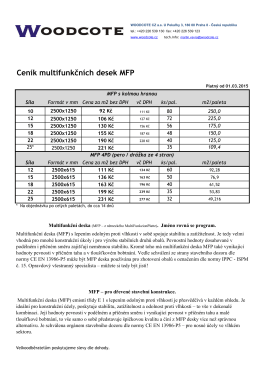 Ceník multifunkčních desek MFP