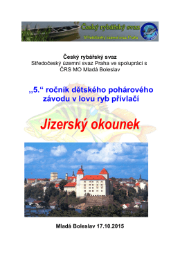Jizerský okounek - Mladá Boleslav - Český rybářský svaz, zs, místní