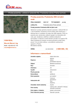 Prodej pozemku , určený k výstavbě RD, Podolanka (okres Praha