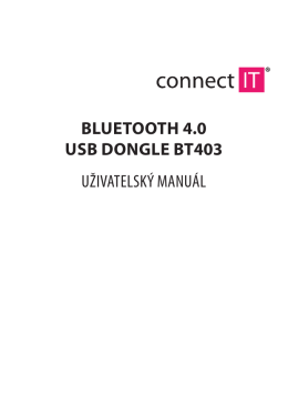 bluetooth 4.0 usb dongle bt403 uživatelský manuál