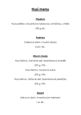 Husí menu