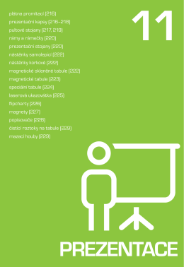 plátna promítací (216) prezentační kapsy (216–218
