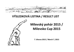 Milevský pohár 2015 / Milevsko Cup 2015