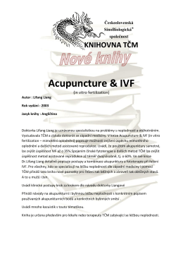 Acupuncture & IVF - 1. Škola tradiční čínské medicíny