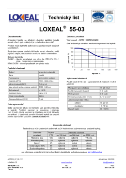 Tecnický list Loxeal 55
