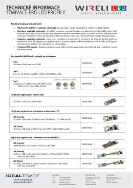 Vypínače a stmívače pro LED profily